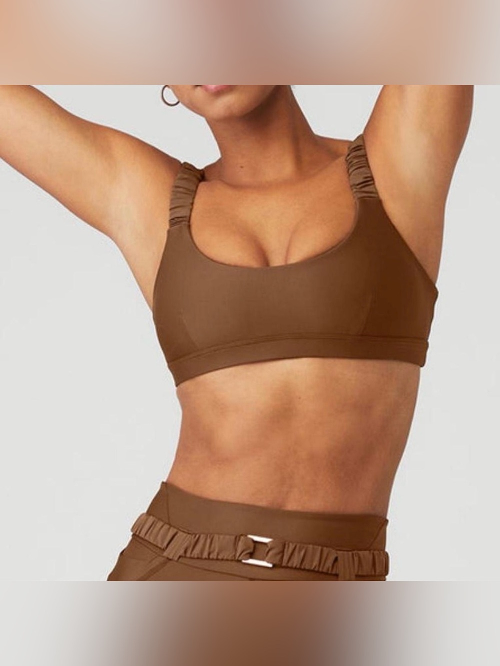Alo Yoga Airlift Charmer Sports Bra In Cinnamon, XS